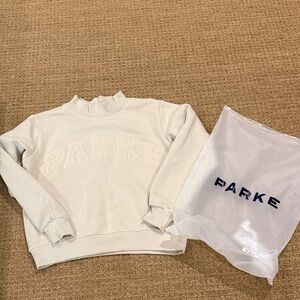 NIP PARKE Oat Tonal Mockneck Sweatshirt S/M
